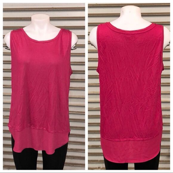 🛍️Ann Taylor Loft tunic style top with sheer trim - Picture 1 of 8